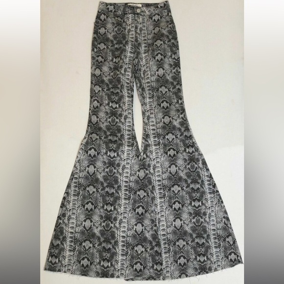 Free People | We the Free Snake Print Flares - Picture 3 of 6